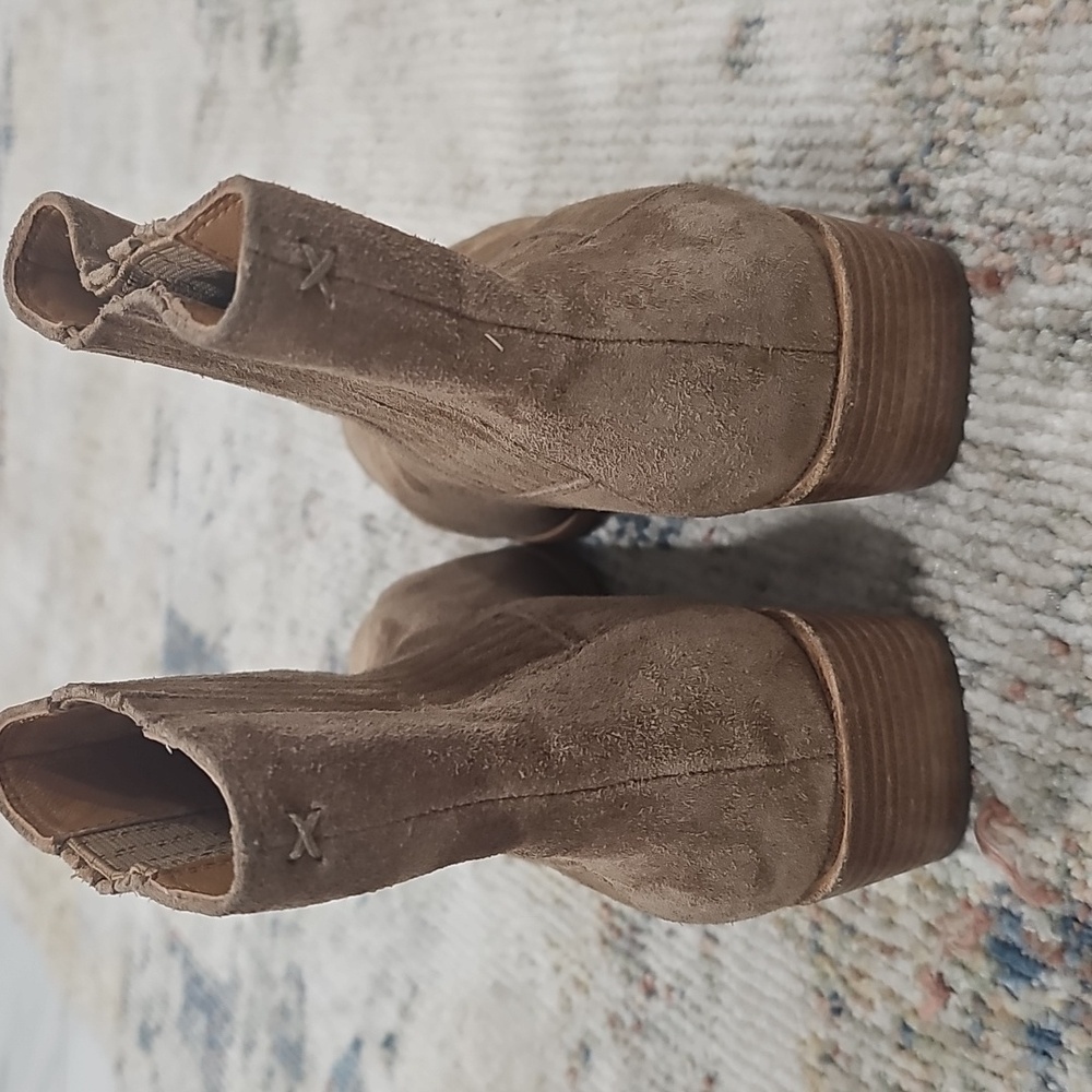 Rag & Bone Rover Seude Ankle Boots Size 38 Tan Color - Picture 7 of 9